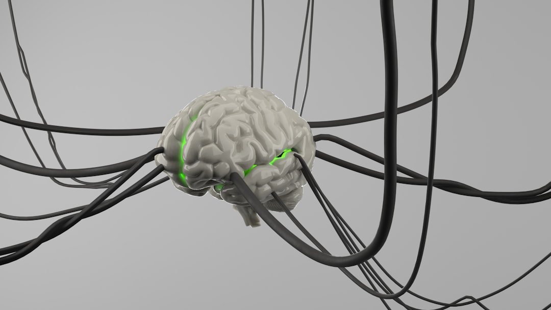 Digital brain and wire structure representing retrieval-aware AI agent patterns